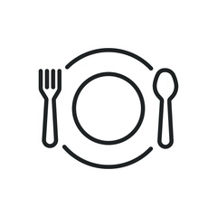 Restaurant thin line icons. Editable stroke and Perfect pixel on transparent background