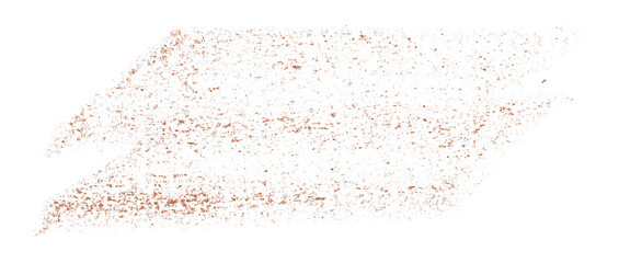 Separate brown crayon brush strokes on transparent background.