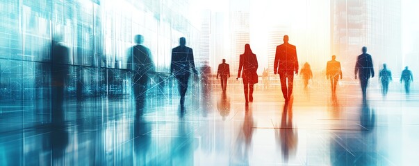 Fototapete - Visual representation of business networking