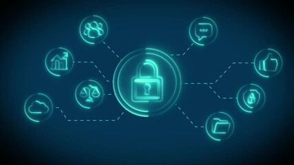 Cyber security data protection business technology privacy concept.