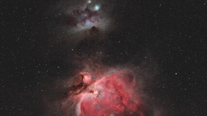 Wall Mural - milky way orion nebula and twinkling stars with cosmic background.