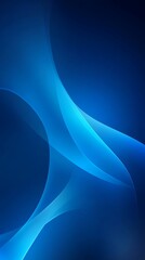 Poster - Abstract Blue Wave Background Image with Smooth Gradient and Flowing Lines