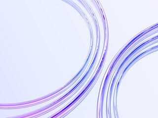 Wall Mural - 3d glass holographic transparent ring with circle line render. abstract background with liquid gradi