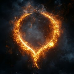 Wall Mural - Fiery Abstract Ring Graphic Design