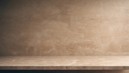 Canvas Print - modern brown limestone texture background in illuminated polished empty wall paper. luxury brown con