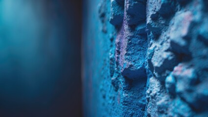 Aufkleber - Background of a painted blue wall. Blue wall accent for home interior design. Textured wall with soft details and texture. Gravel background texture.