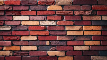 Aufkleber - Brick texture background. Walls featuring various brick colors.
