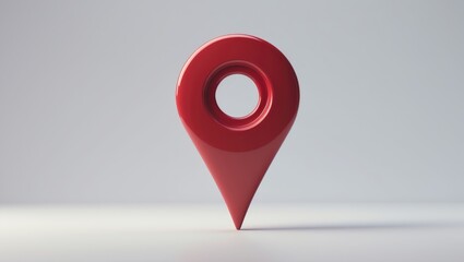 map pointer pin isolated on a white backdrop