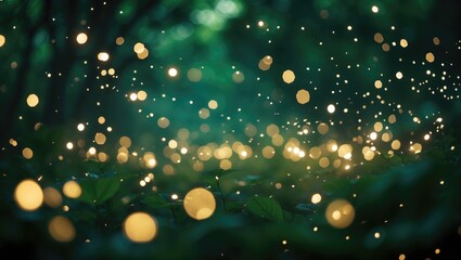 Wall Mural - defocused lights. background scene with shimmering light spots.