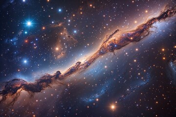 Wall Mural - stunning galaxy background featuring nebulae cosmic elements and bright stars in the universe