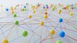 © SEOPHOTO - Dynamic Network Graphs Illustrating Connections in a Graphic Network Environment