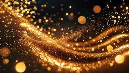 Wall Mural - Glittering dark golden background with a shiny appearance.