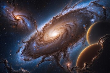 Wall Mural - unveiling the cosmic wonders of the andromeda galaxy in deep space exploration