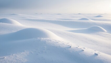 Poster - Fresh clean white snow background texture. Winter scenery featuring snowflakes and snow mounds. Snow lumps. Seasonal landscape characteristics.