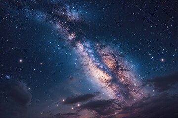 Wall Mural - stunning starry night sky background featuring cosmic space scene with distant stars and deep galaxy