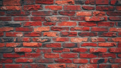 Leinwandbilder - red brick wall texture grunge backdrop