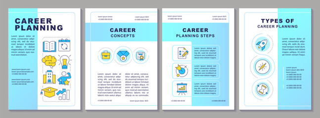 Wall Mural - career planning brochure template. corporate structure, business. personal development. leaflet desi