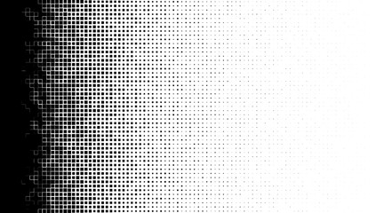 Poster - This Abstract Halftone Pattern, with its arrangement of monochrome dots and lines, is perfect for art, advertising, brochures, and branding
