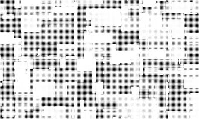Poster - Monochrome gradient halftone dots background. Vector illustration. Abstract grunge dots on white background