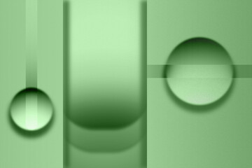Wall Mural - Green abstract background with geometric shapes, light gradient, noise texture for elegant and modern compositions.