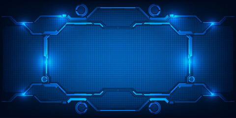 Wall Mural - vector illustrations of abstract futursitc screen digital display and digital environment for showca