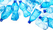 © AI Background  - Recycling event with discarded plastic bottles urban environment environmental awareness aerial view waste management