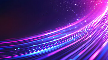 Wall Mural - streamline speed light blue purple special effect background, communication technology concept creat