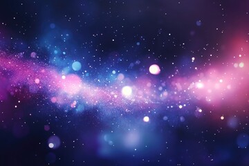Wall Mural - a blurry image of a purple and blue galaxy with stars and nebulas