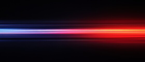 Wall Mural - dynamic abstract background with vibrant horizontal light streaks of blue and red on dark backdrop