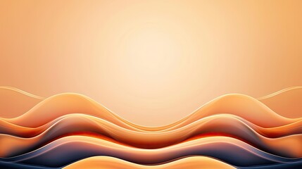 Poster - Negative space design abstract background concept. Abstract waves in warm colors create a serene and modern background for creative projects.