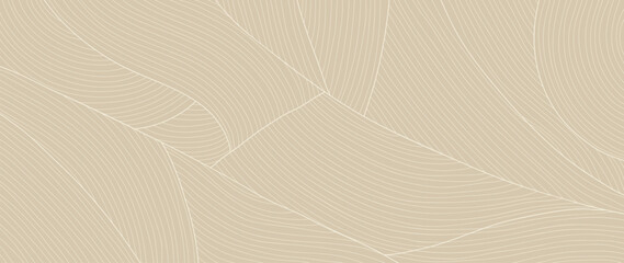 Wall Mural - abstract line art background vector. minimalist pencil hand drawn contour doodle scribble curve line