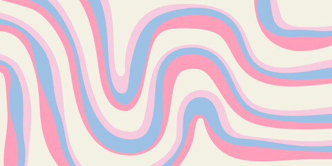 Poster - Rainbow Wavy Abstract Backgound. Cool Colorful Playful Texture. Groovy Psychedelic Stripes. Y2k Funny Vector Texture. Pop Art Retro Bg.