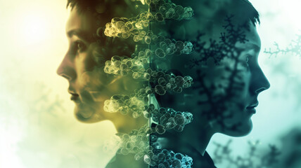 Poster - The visual highlights genetic modifications aimed at extending youth with advanced techniques.