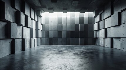abstract concrete room architectural design