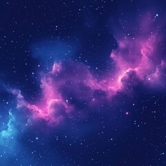 Wall Mural - ethereal cosmic vista of vibrant nebula clouds and twinkling stars in deep space celestial artwork