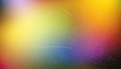 Poster - soft dreamy gradient texture with vintage noise, warm yellow and orange glow blending into purple, abstract retro aesthetic

