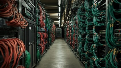 Intricate Network Infrastructure: A Glimpse into a Modern Data Center