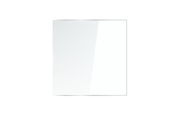 glass plate on transparent background. realistic screen glass, window mockup, clear glass showcase, 
