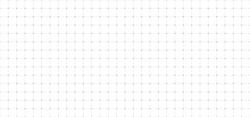 Coordinating Grid Background. Seamless gray grid pattern with dots and squares, creating geometric digital design in hi-tech, futuristic style, suitable for technological and abstract themes.
