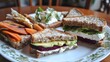 © Shehub - Delicious Beetroot, Avocado & Feta Sandwiches on Whole Wheat Bread
