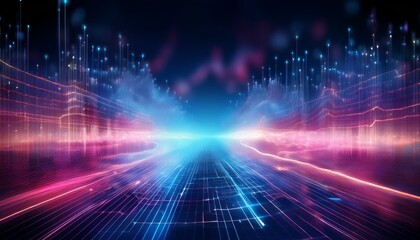 abstract blue background with binary code