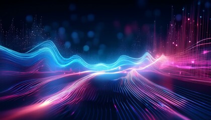 abstract blue background with binary code