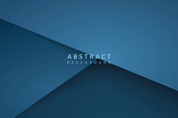 Wall Mural - modern dark blue abstract background. simple paper cut design concept