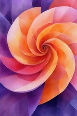 Wall Mural - abstract watercolor swirl of vibrant colors in gentle gradient with artistic texture and soft pastel