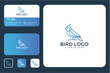 © kaa - Blue Pixel Bird Logo Business Card Design Set