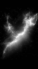 Wall Mural - ethereal nebula in monochrome tones with a cosmic background of glowing stars and celestial dust cre