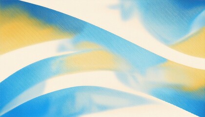 Aufkleber - soft gradient abstract texture with blue, gold, and white fluid waves, ideal for modern background, digital art, and branding

