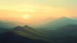 © muhammad - Serene Sunrise Over Misty Mountain Range