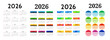 © dniprodd - Set of calendars for 2026 isolated on a white background