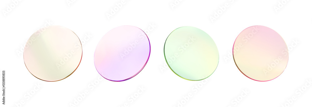 Round Color Lens Image vectorielle Stock Glass round color lens transparent. 3d gradient ...